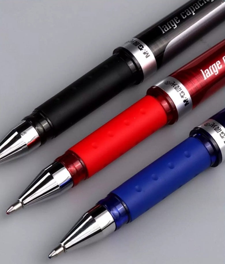 M&G Large Capacity Gel Pens - 1.0mm Bullet Tip -12 Pack
