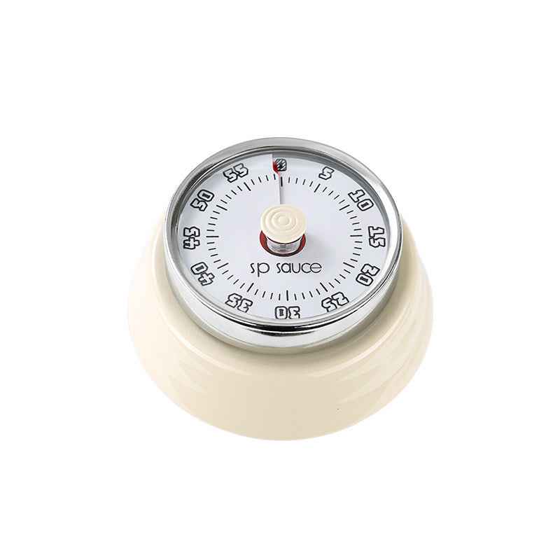 SP SAUCE Metal Mechanical Timer 60-Minute – Magnetic White