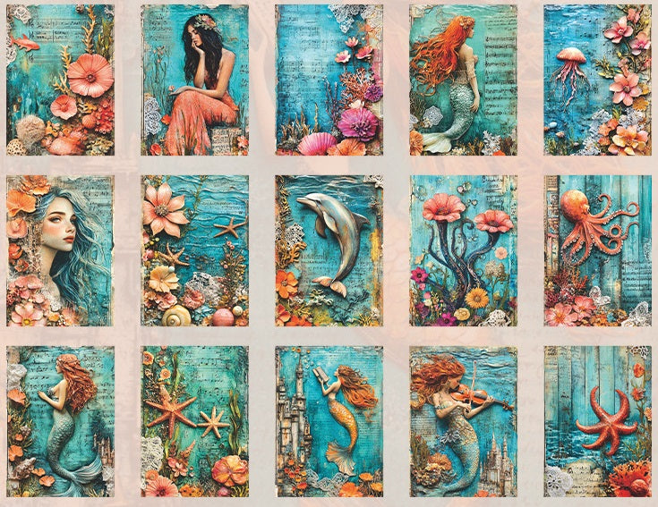 Mermaid Diary Scrapbook Paper Set - 180 Sheets