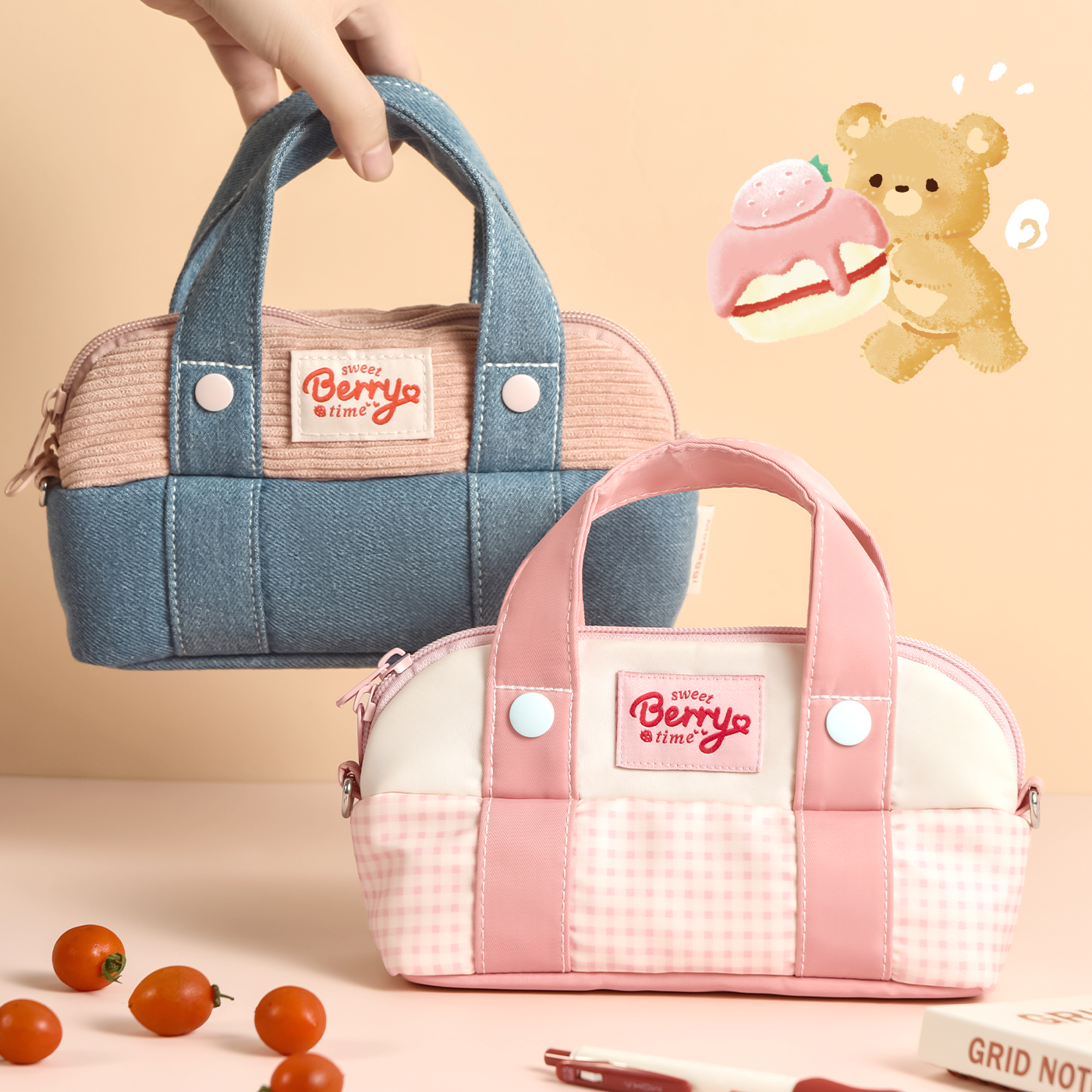 M&G Mobaggi Handheld Pencil Case Stationery Bag Makeup Pouch