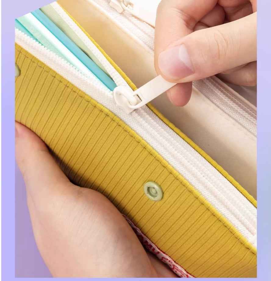 M&G Mobaggi Color-Block Snap Button Pencil Case 2in1 Detachable