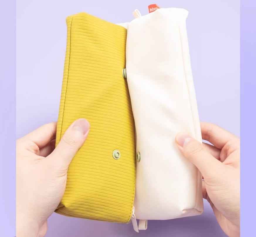 M&G Mobaggi Color-Block Snap Button Pencil Case 2in1 Detachable