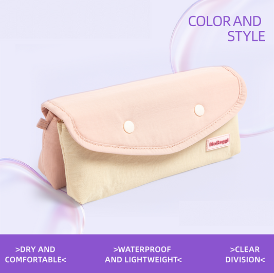 M&G Mobaggi Color-Block Snap Button Pencil Case 2in1 Detachable