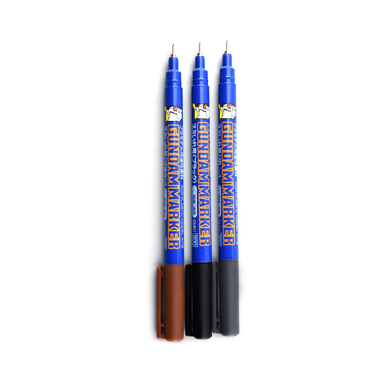 Mr. Hobby Gundam Panel Line Marker Pen – 3-Color Set