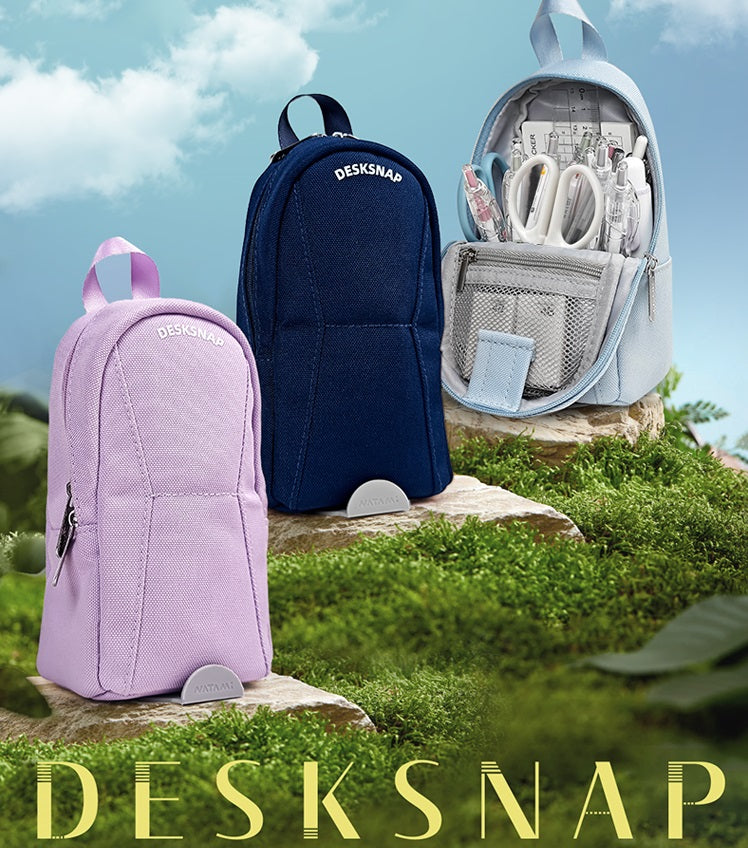 NATAMI DESKSNAP Stand-Up Suction Cup Pen Bag Pencil Case