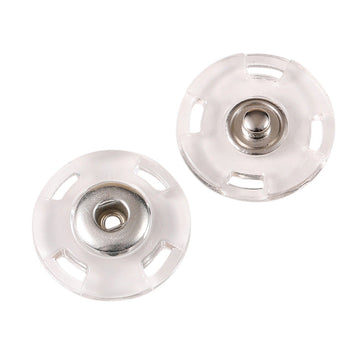 Transparente Druckknöpfe mit Metallkern, 18–25 mm, 30er Set