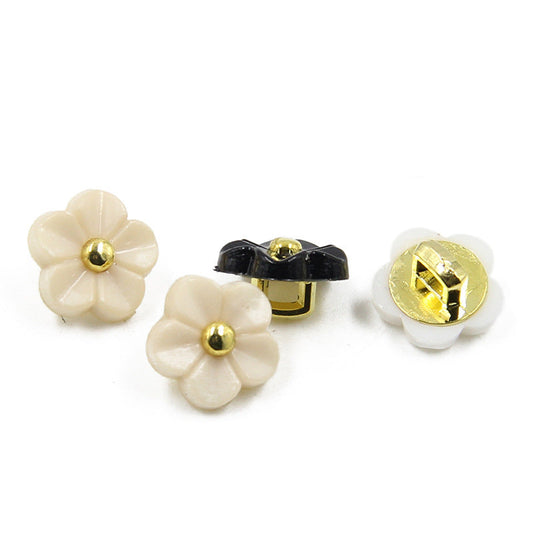 11mm Flower Resin Shank Shirt Decorative Buttons 80 Pack