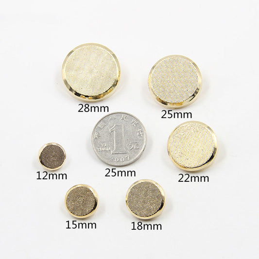 12-28mm Gold Silver Gunmetal Metal Coat Buttons 75 Pack