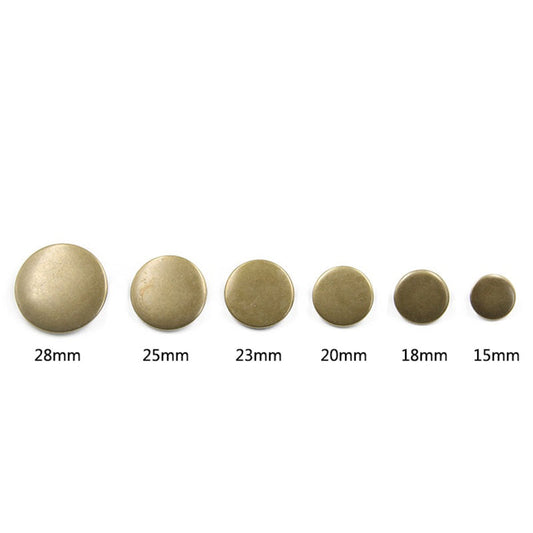 15-30mm Round Metal Vintage Decorative Buttons 90 Pack