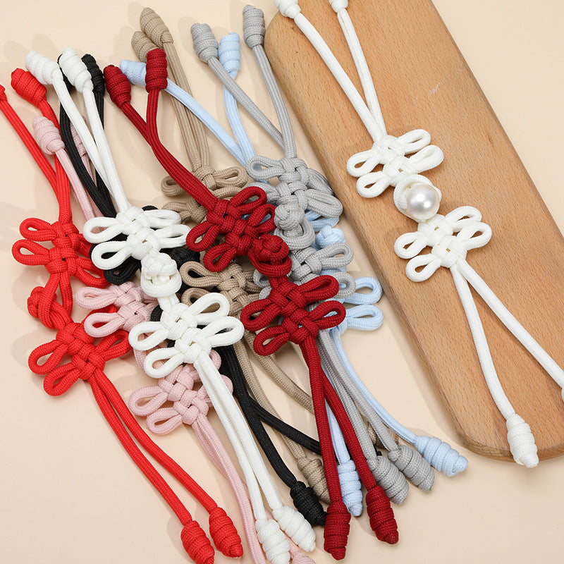 30cm Leinen-Chinesenknopf, 4 Stück, verschiedene Farben, mit Froschschließe und Schlaufen