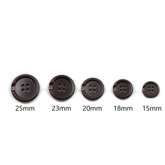 15-25mm Resin Color-Printed Four-Hole Round Buttons 40 Pack