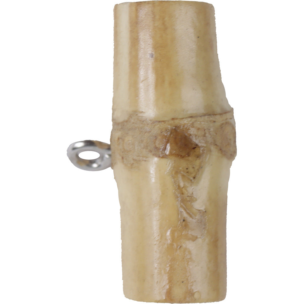 Handgemachte Bambus-Knotenknöpfe 2–4 cm mit Hakenöse, naturfarben