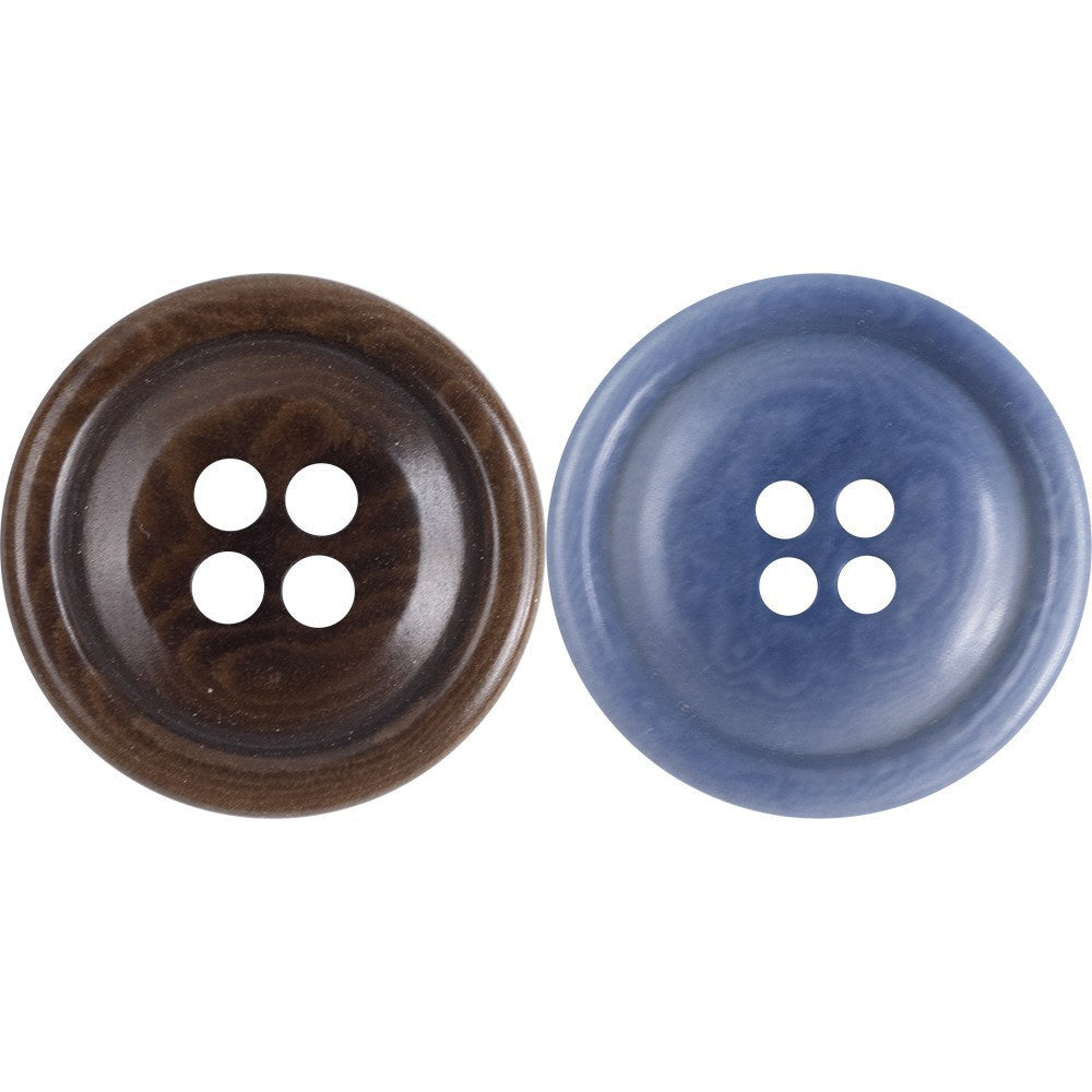 23mm sky blue corozo-style sweater buttons, four-hole round buttons