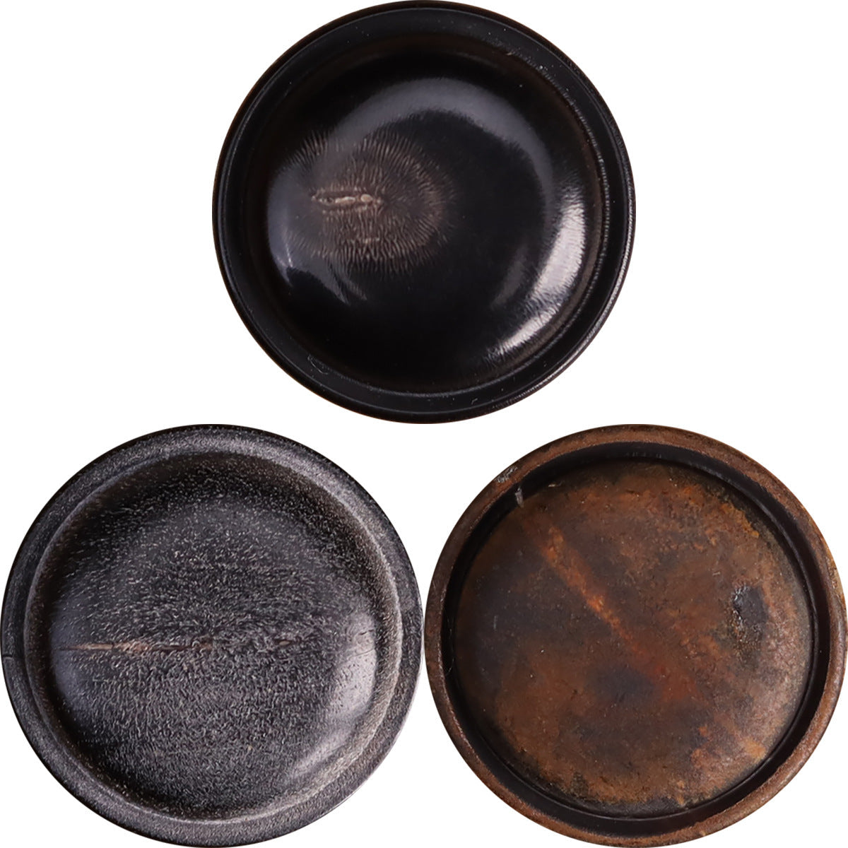 Genuine horn blind coat buttons: black, gray, and coffee button faces, blind shank
