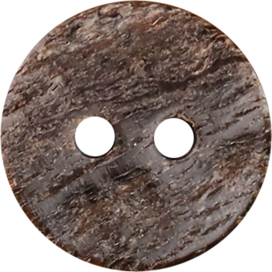 Retro Rough-Surfaced Natural Genuine Horn Two-Hole Buttons 30 Pack