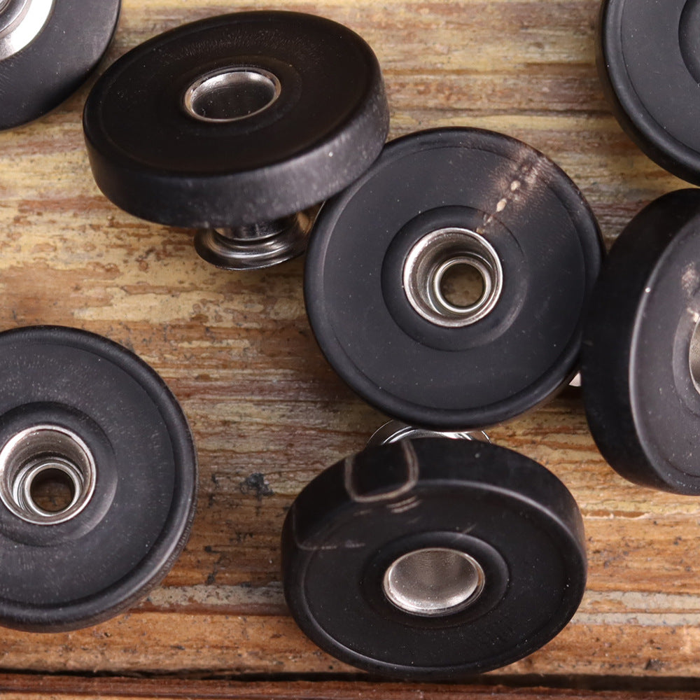 18mm matte horn rivet stud buttons, clustered backs with metal rivet openings