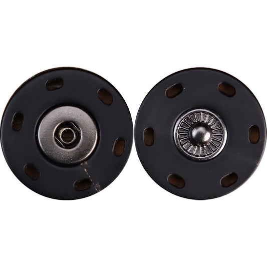 24-40L High-End Natural Black Genuine Horn Snap Buttons 3pcs