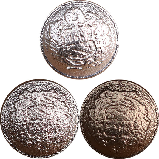 12mm Vintage Matte Silver Tea Gold Metal Buttons 18 Pack