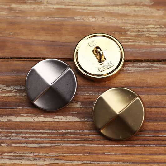 Matte Silver Shiny Gold Zinc Alloy Buttons for Coats Shirts 18 Pack