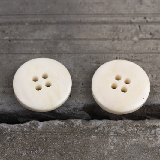 18-32L Dark Brown Bovine Bone Buttons For Linen Cotton Shirts 10pcs