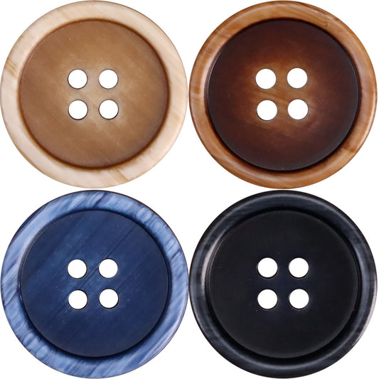 15-25mm Resin Double-Sided Buttons for Men's Workwear Jacket 50 Pack