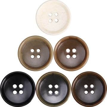 Fruit-texture urea suit buttons, 4-hole, assorted colors, 30 pack