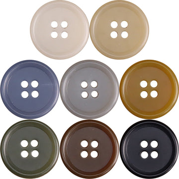 Urea-Knöpfe im Set: 4-Loch-Design, mehrfarbig (creme, navy, braun, schwarz)