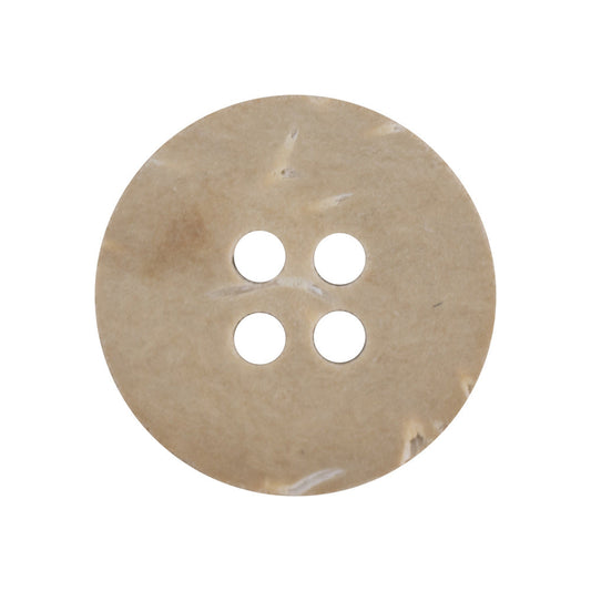 18-44L Off-White Coconut Shell Vintage Flat Two-Hole Buttons 40 Pack