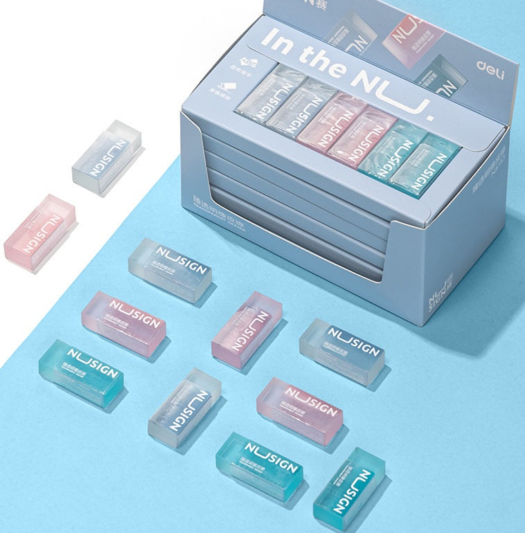 DELI NS154 NUSIGN  3Pcs Rubber Transparent Erasers