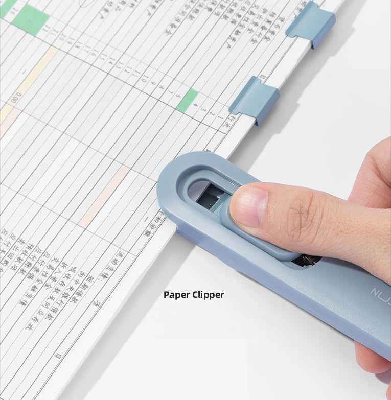 Deli Nusign Push Clip Dispenser with 100 Clips 16mm