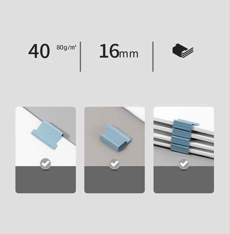 Deli Nusign Push Clip Dispenser with 100 Clips 16mm