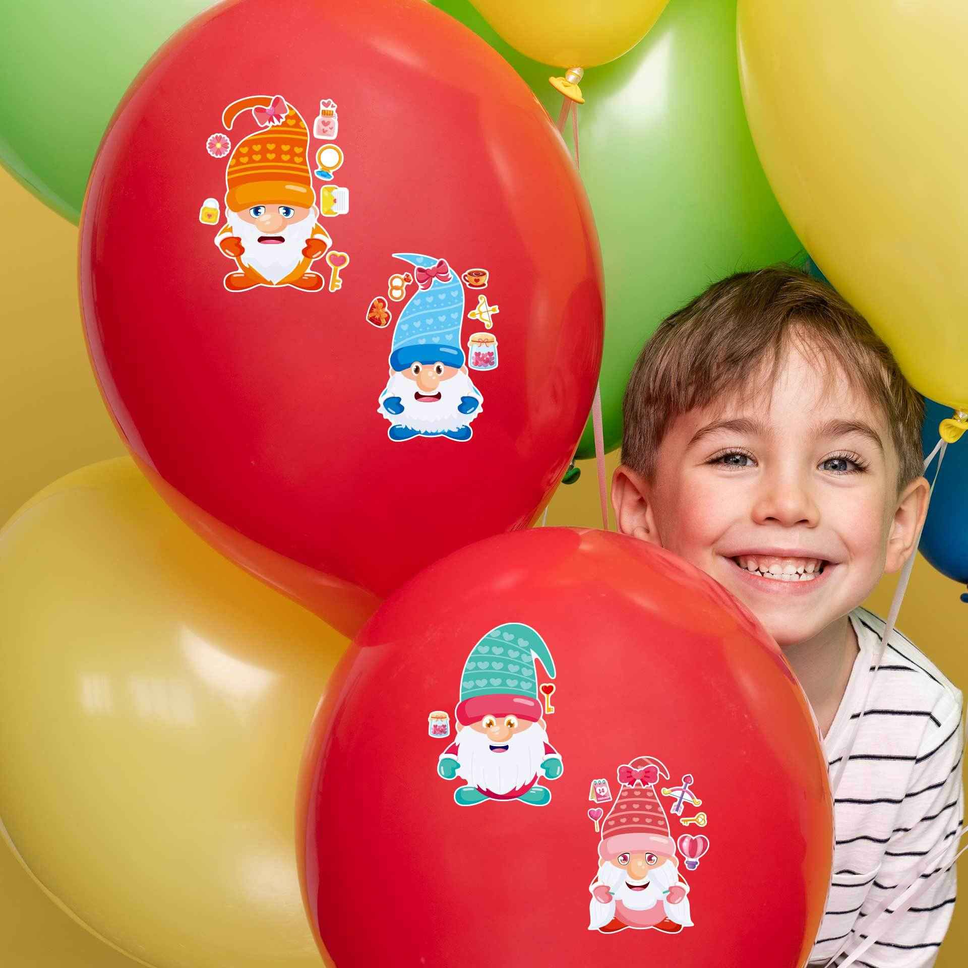 Make a Face Valentine's Day Dwarf Stickers for Kids 32 Sheets