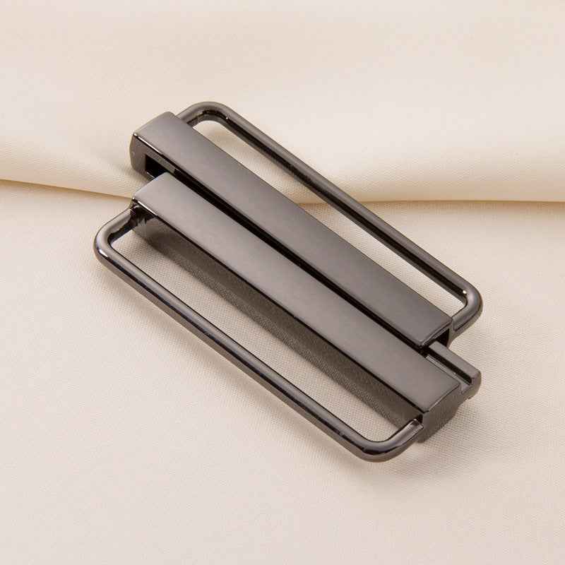 Metall-Klammer-Schließe, gunmetal/dunkelsilbergrau für Mantelverschluss