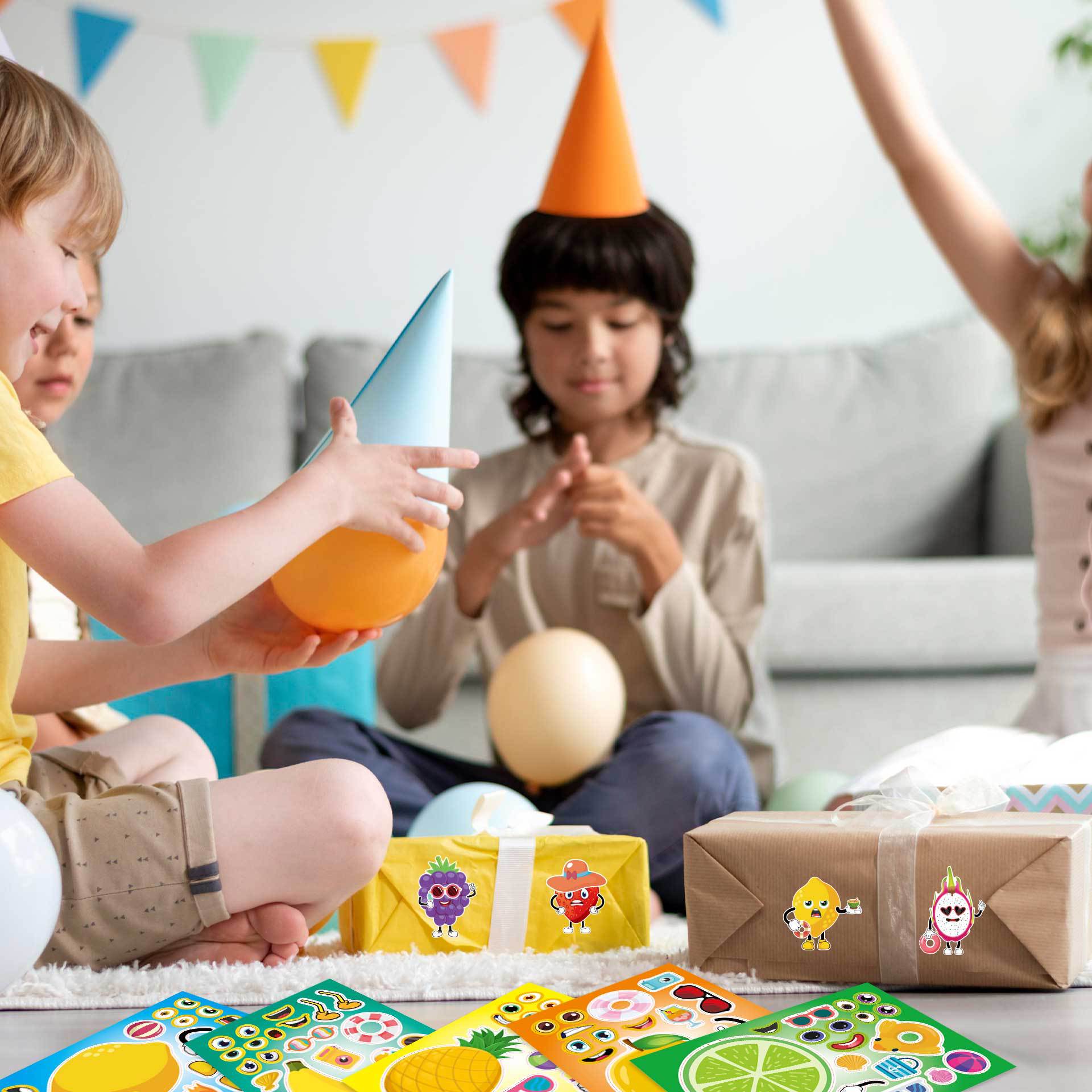 32 Sheets Fruit Theme Make Your Own Stickers for Kids