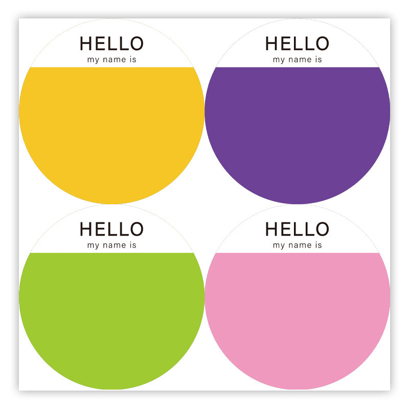 200Pcs Hello Name Tags Hello My Name is Stickers 8cm Round