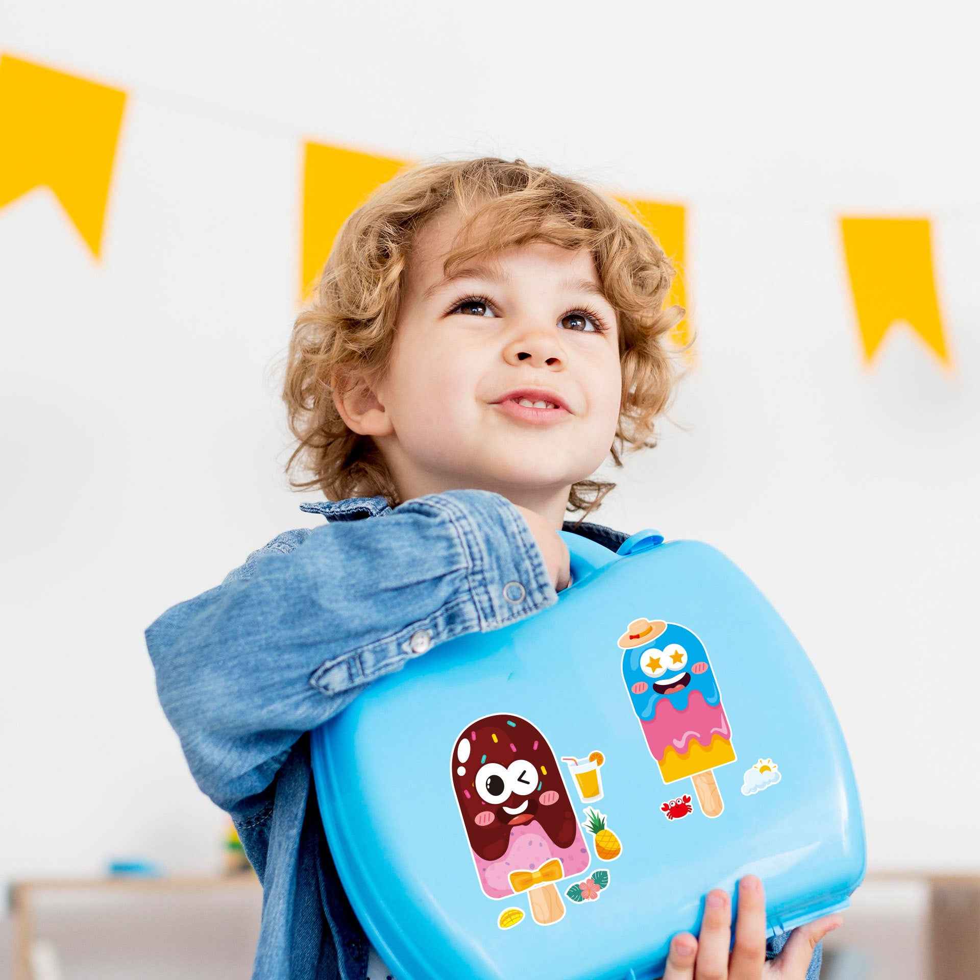 Make a Face Anime Popsicle Ice Lolly Stickers for Kids 24 Sheets