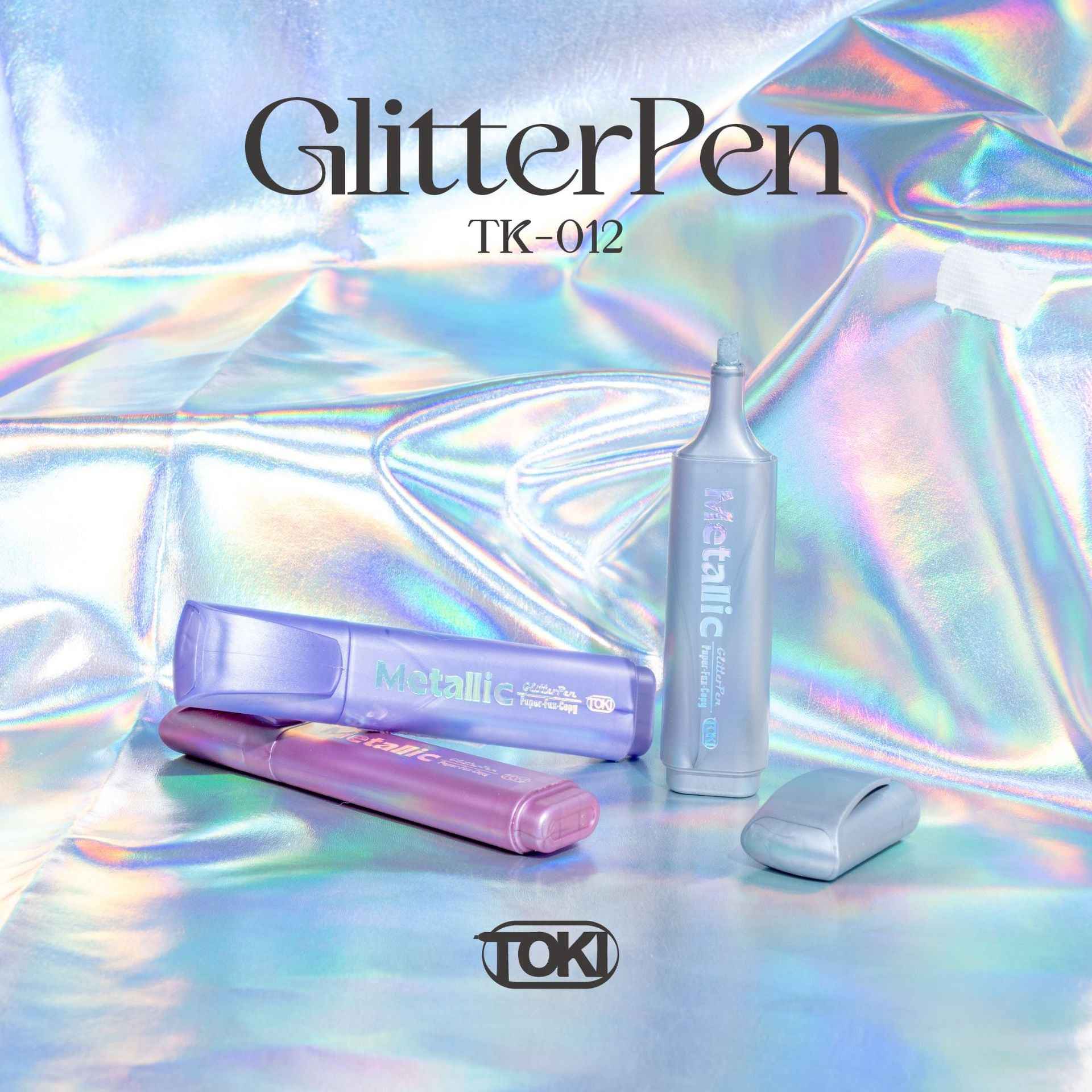 TOKI Metallic Highlighters Set 8 Glitter Color Markers