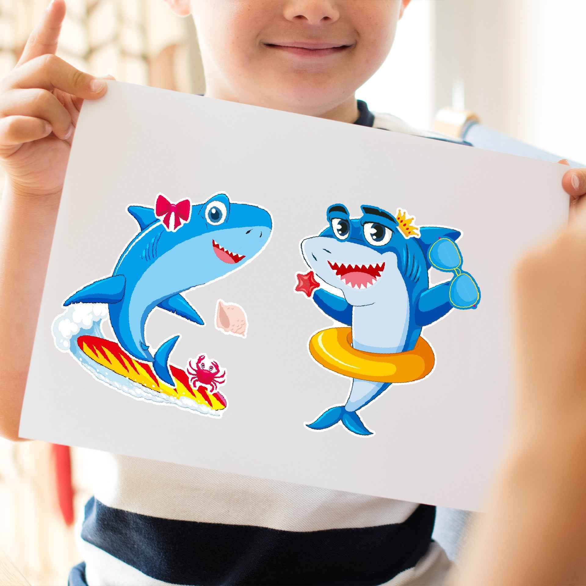 Make a Face Shark Sea Animal DIY Stickers for Kids 24 Sheets