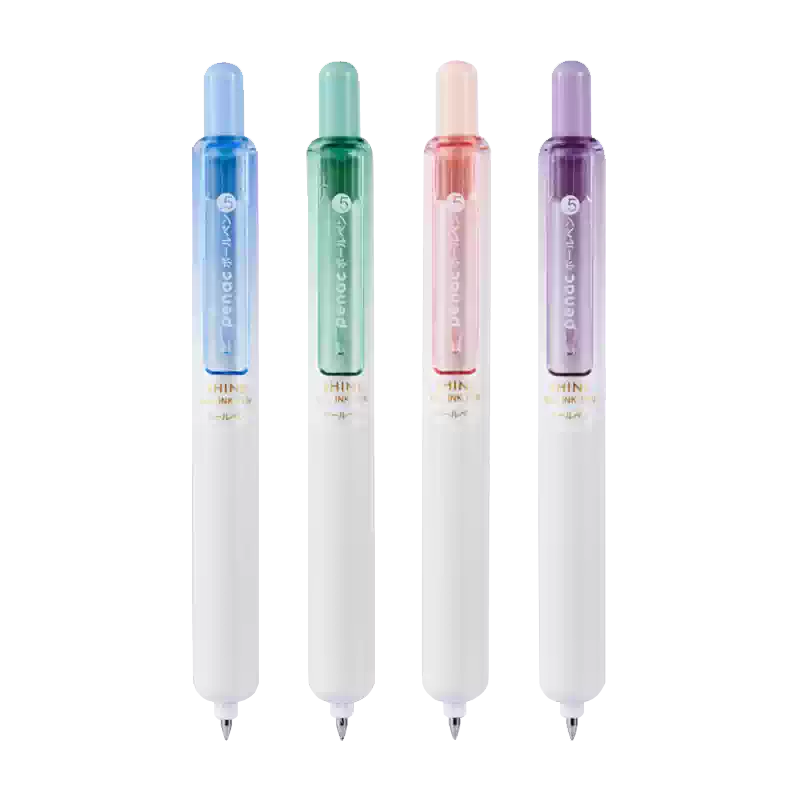 Penac Mini Pocket Gel Pens, 0.5mm Quick-Drying Waterproof Black Ink, 4-Pack