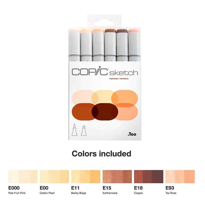 COPIC Sketch Marker Pens 6 Color Portrait