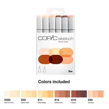 COPIC Sketch Marker Pens 6 Color Portrait