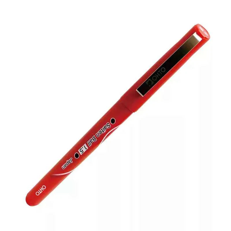 OHTO Saiten Ball Rollerball Pen 1.0mm + 1.5mm Red 2 Pack