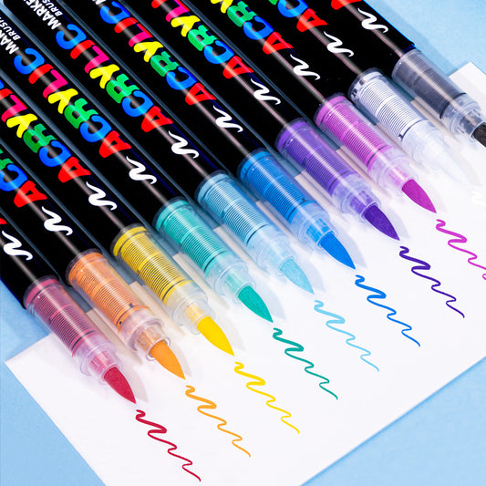 12/24/36 Brush Tip Acrylic Paint Pens Liquid Ink