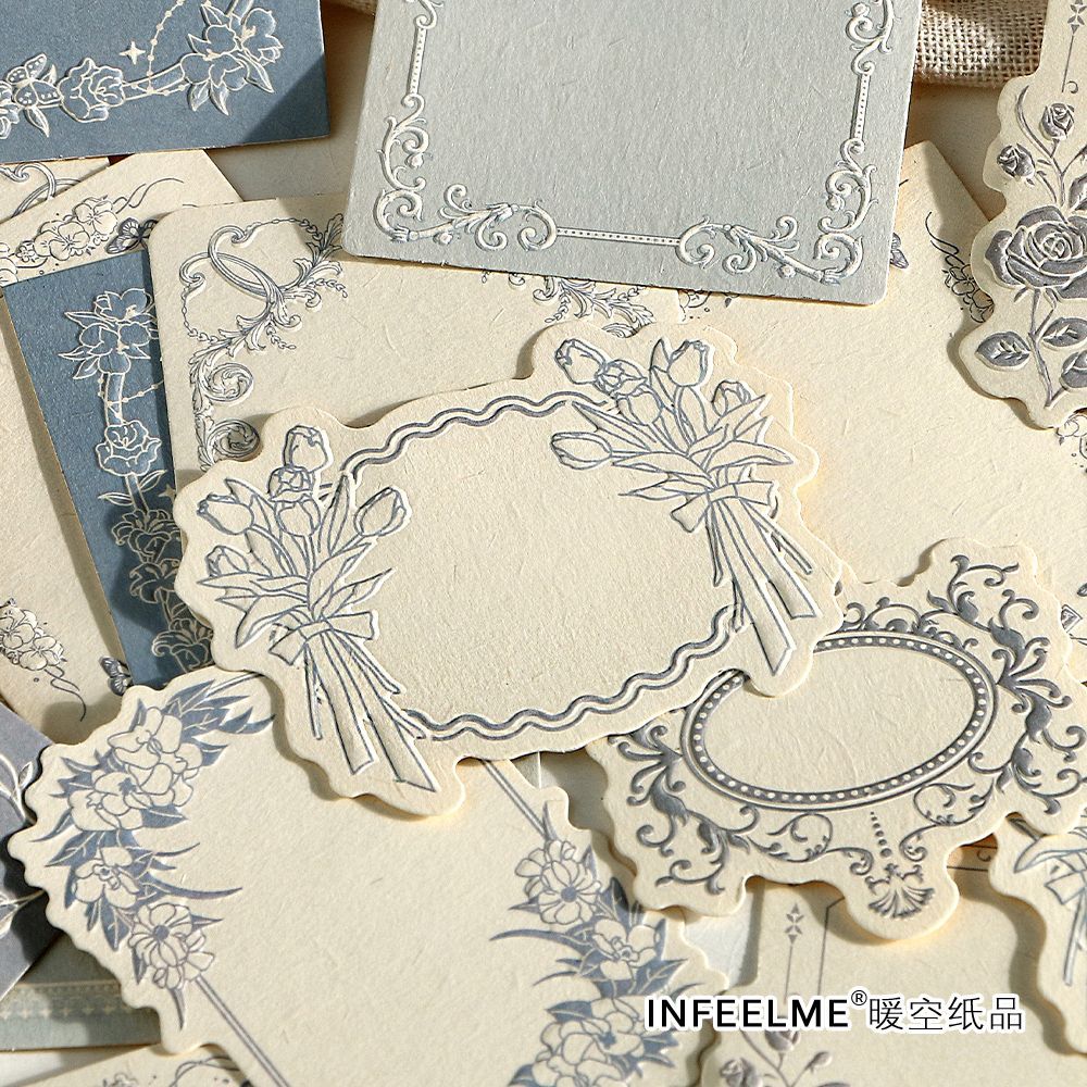 120-Piece Embossed Notes Paper Set for Journaling Scrapbooking