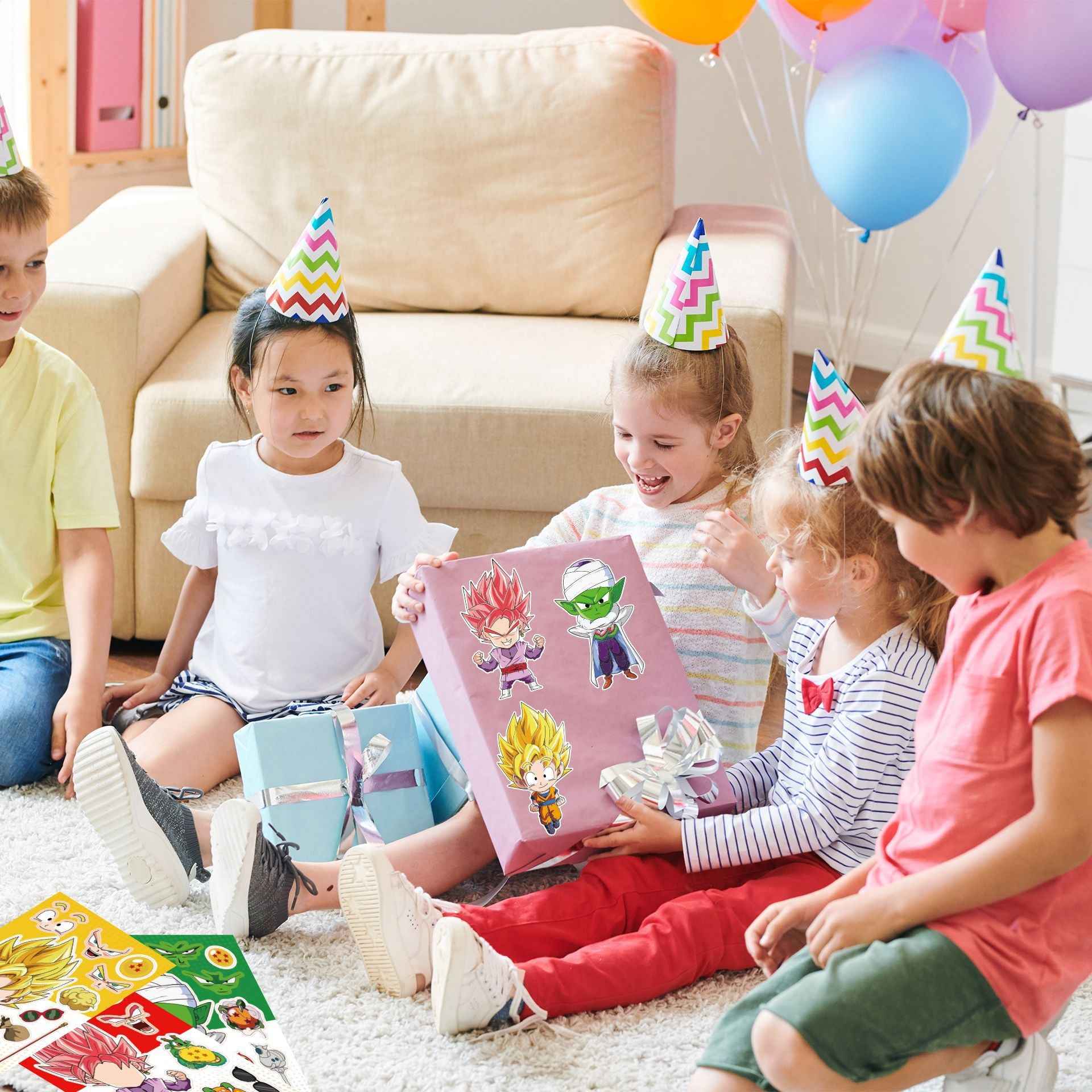 Make a Face Dragon Ball Q Anime Stickers for Kids 32 Sheets