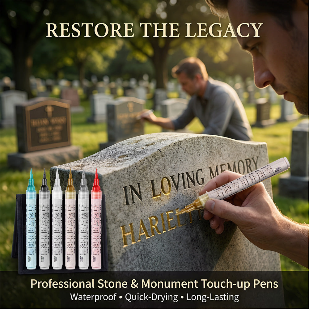 Tombstone Touch-Up Paint Pen | Soft Tip Valve, Waterproof & UV-Resistant | 6-Color Set
