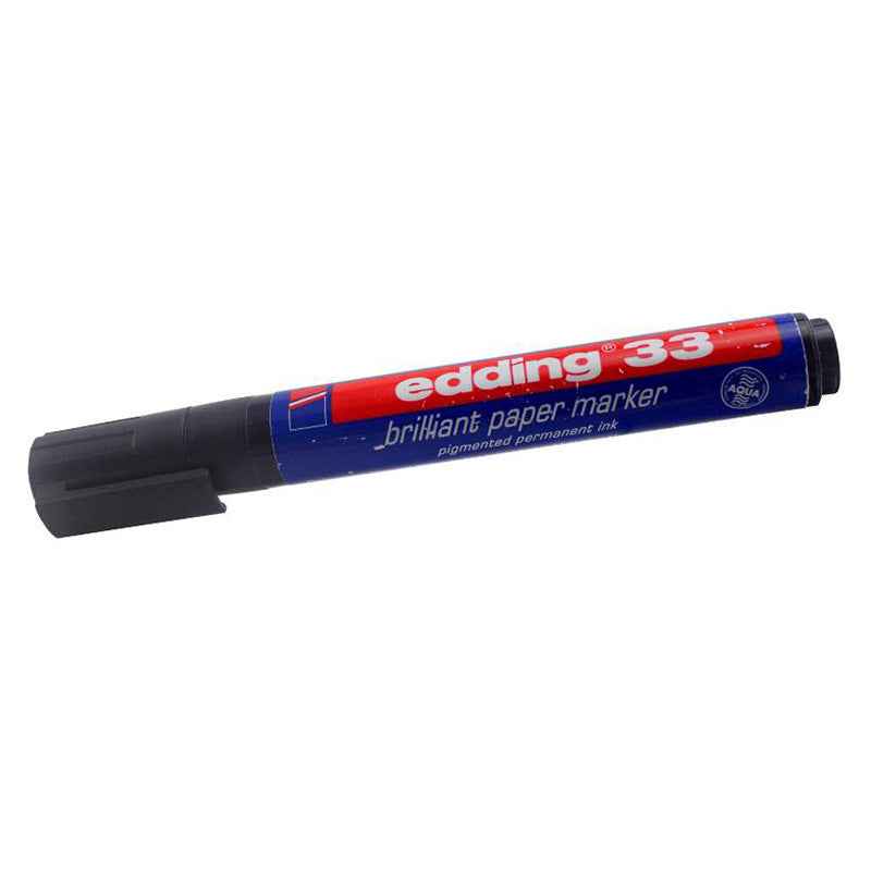 edding 33 brilliant paper marker black red blue color 3 Pack