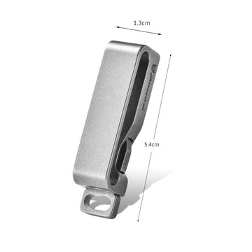 Titánötvözetből készült gyorskioldó övcsat, kompakt EDC övkiegészítő, 5.4 × 1.3cm