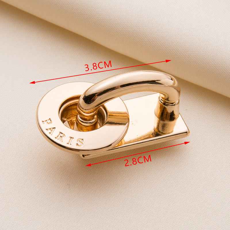 Gold 30mm metal buckle clasp with size markings 3.8cm x 2.8cm