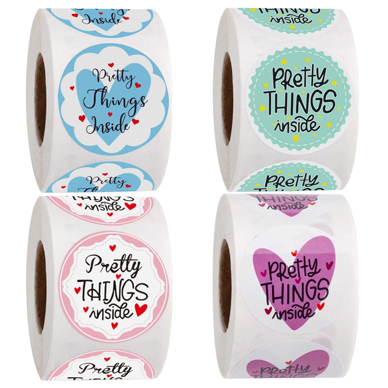 2000pcs Pretty Things Inside Stickers,Round 1 Inch Adhesive Labels
